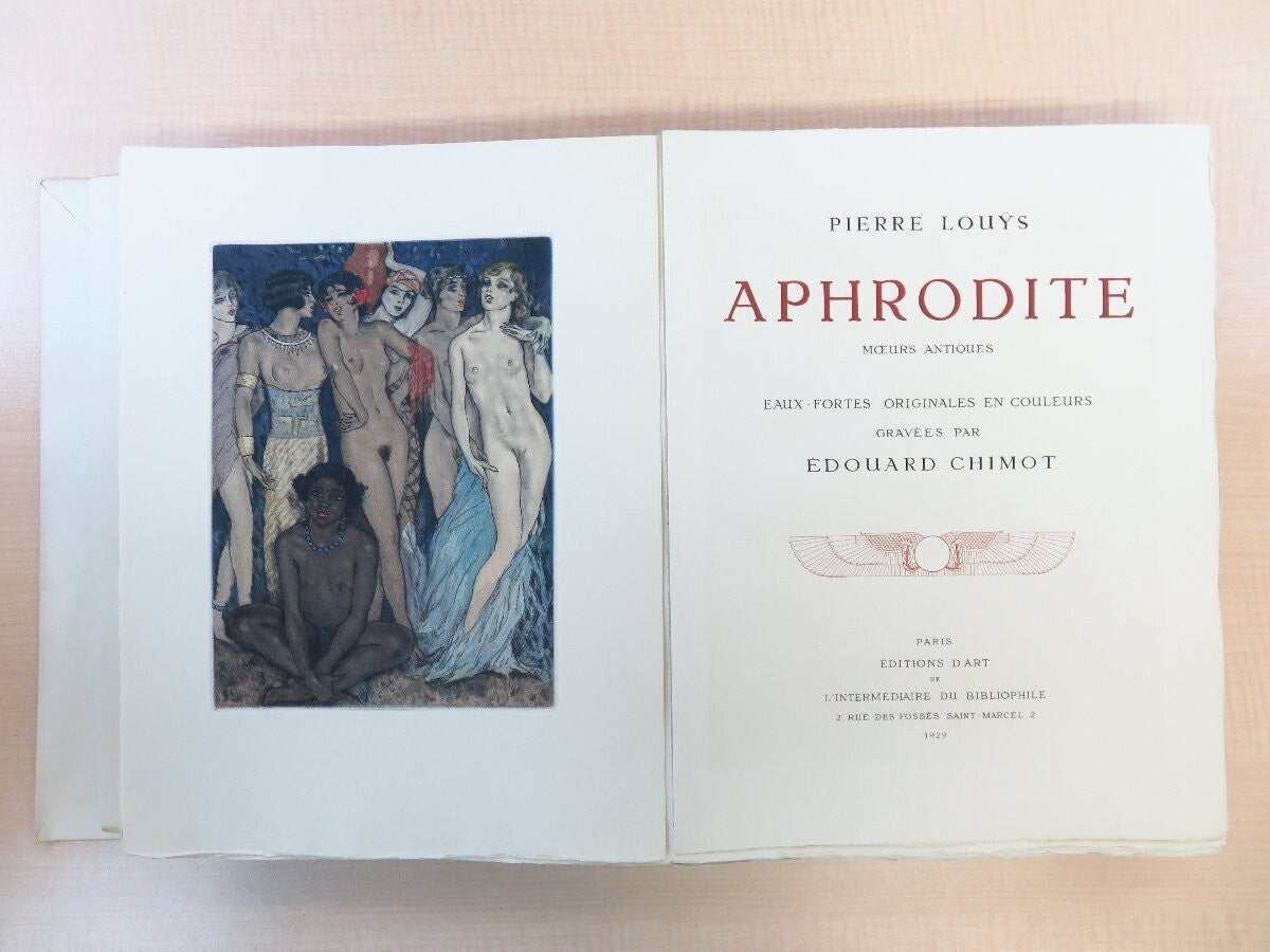 Aphrodite By Pierre Lous With 16 Original Color Etchings By Edouard Chimot