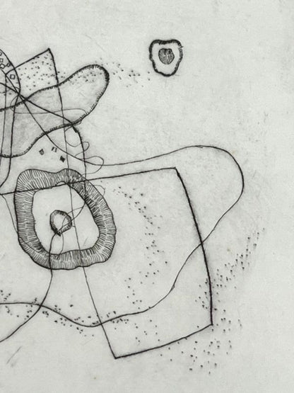 Rudolf Jahns Aus Dem Leben Der Linien 1967 Etching Signed 17/25 German Art