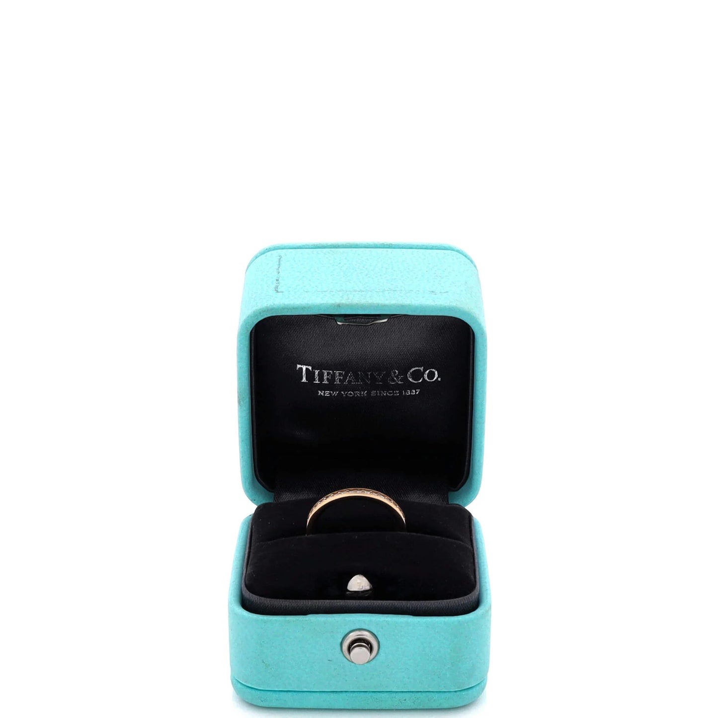 Tiffany & Co. Lock Ring 18K Rose Gold With Diamonds