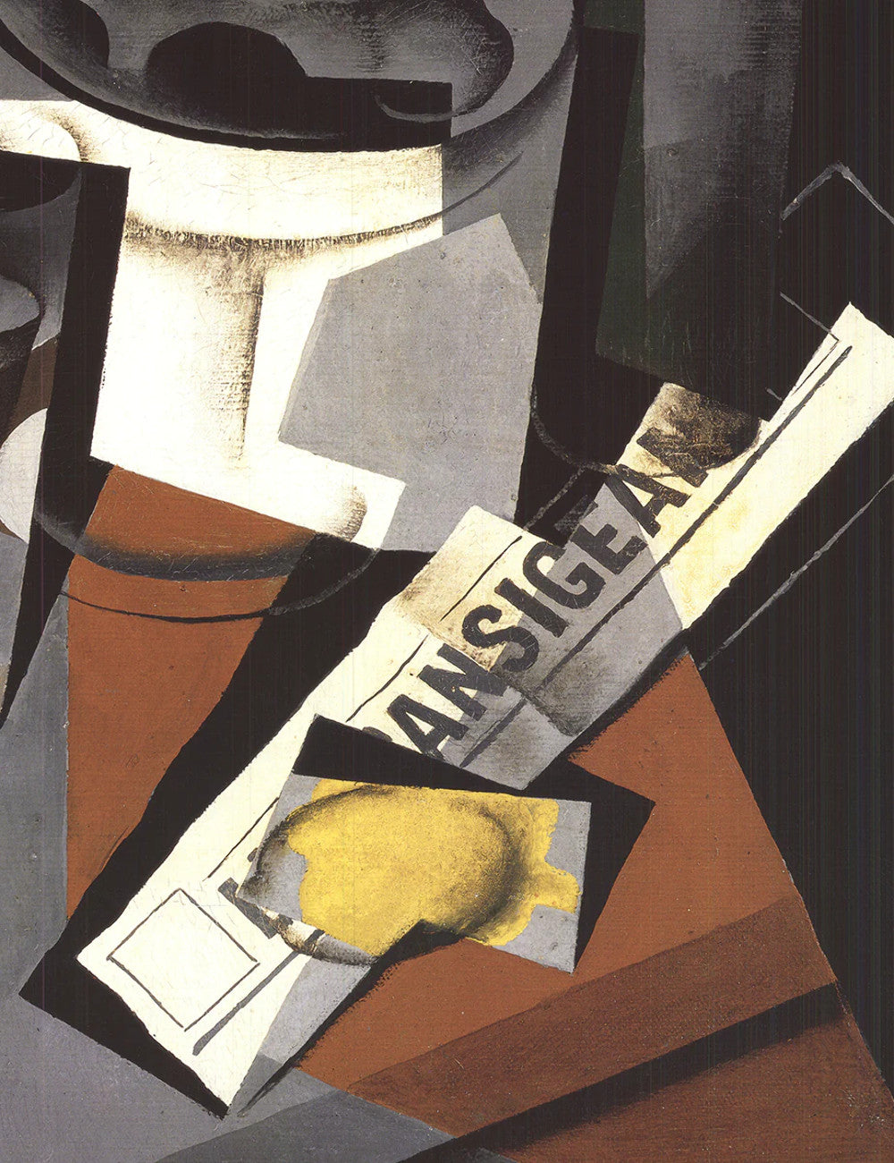 Juan Gris Still Life With Newspaper " Offset Lithograph Cubism