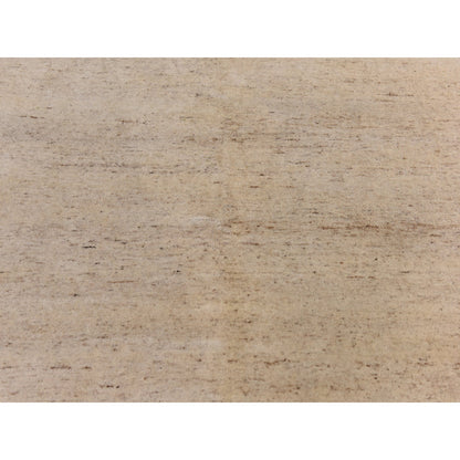 10'X13'2" Linen White Lori Buft Gabbeh Thick 100% Wool Hand Knotted Rug