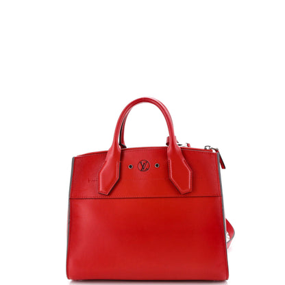 Louis Vuitton City Steamer Handbag Leather Pm