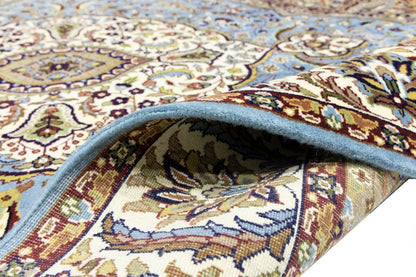 Hand-Knotted Kirman Oriental Rug 6X8 Ft Blue