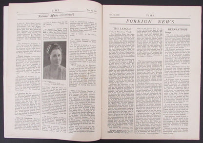 Time Magazine Vol Ii No 11 November 12, 1923 Woodrow Wilson 183261