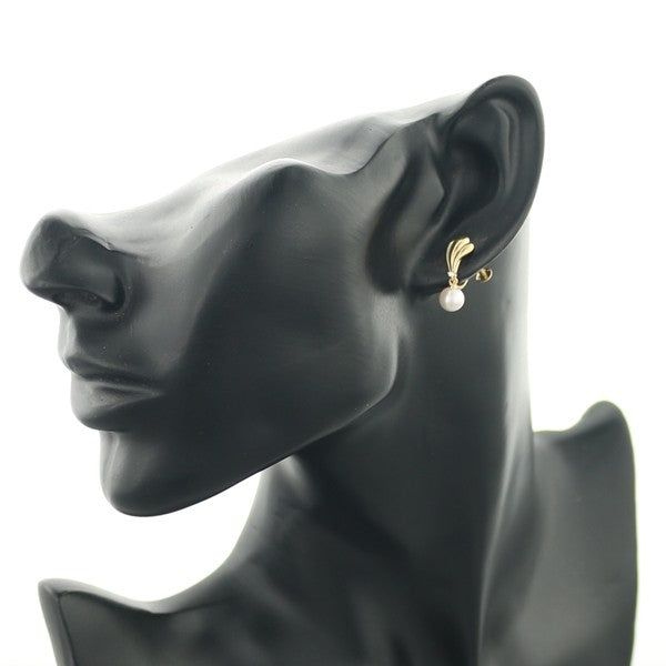 Tasaki Earrings Akoya Pearl Pearl Diamond 18K 750