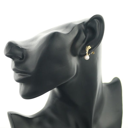 Tasaki Earrings Akoya Pearl Pearl Diamond 18K 750