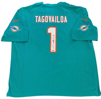 Tua Tagovailoa Autographed Dolphins Aqua Jersey (Fanatics)