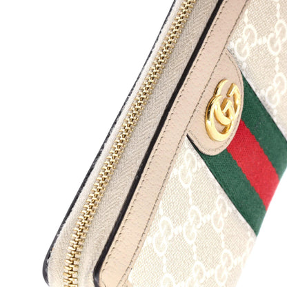 Gucci Ophidia Zip Around Wallet Gg Coated Canvas