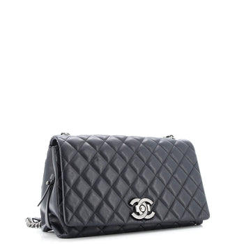 Chanel City Rock Flap Bag Quilted Goatskin Large