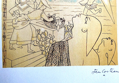 Jean Cocteau Lithograph 1965 Numbered Signed