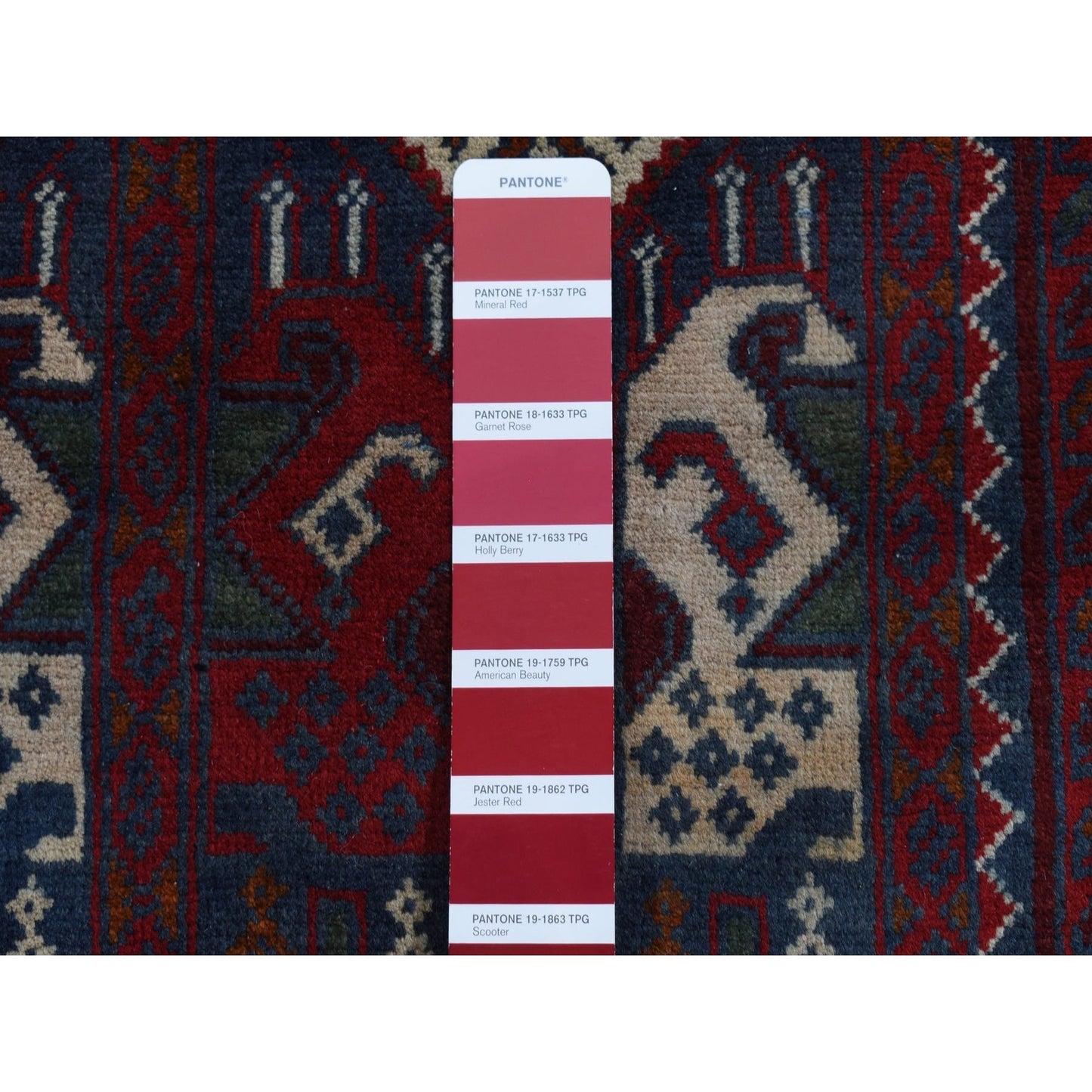 2'6"X9'3" Falu Red Afghan Khamyab Shiny Wool Hand Knotted Runner Rug