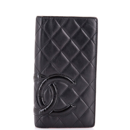 Chanel Cambon Bifold Wallet Quilted Lambskin Long