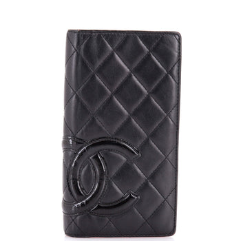 Chanel Cambon Bifold Wallet Quilted Lambskin Long