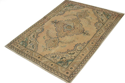 Antique Vintage Oriental Rug Peach Muted