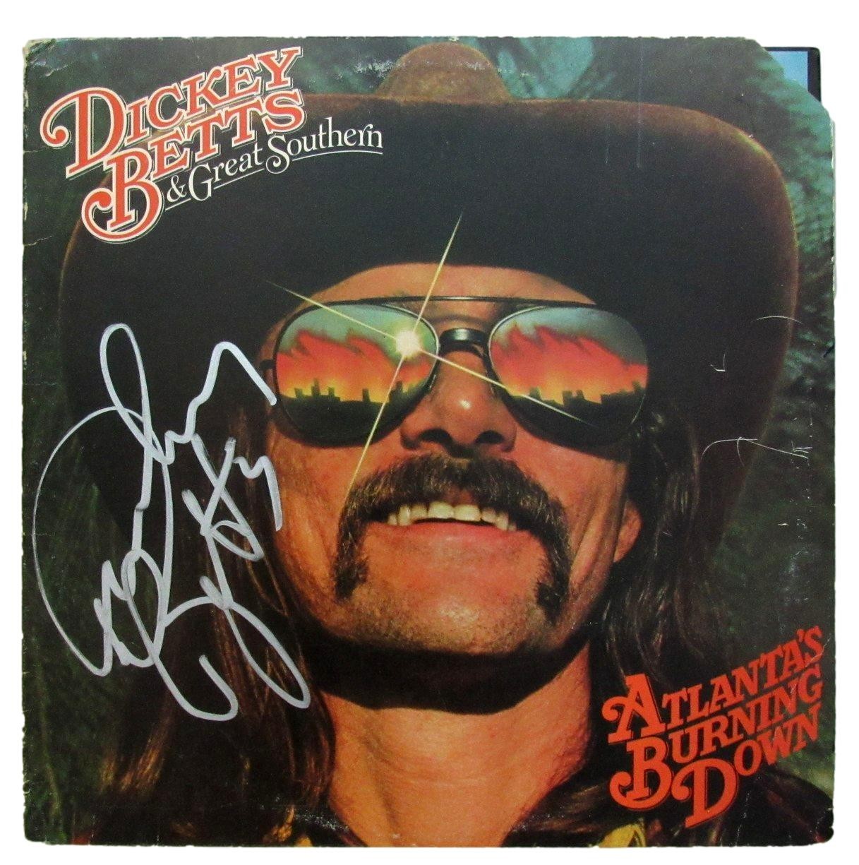 Dickey Betts Signed/Autographed Burning Down Album Allman Brothers Jsa 201221