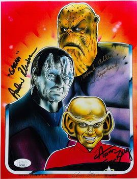 Andrew Robinson & Others Autographed Star Trek Deep Space Nine Print (Jsa)