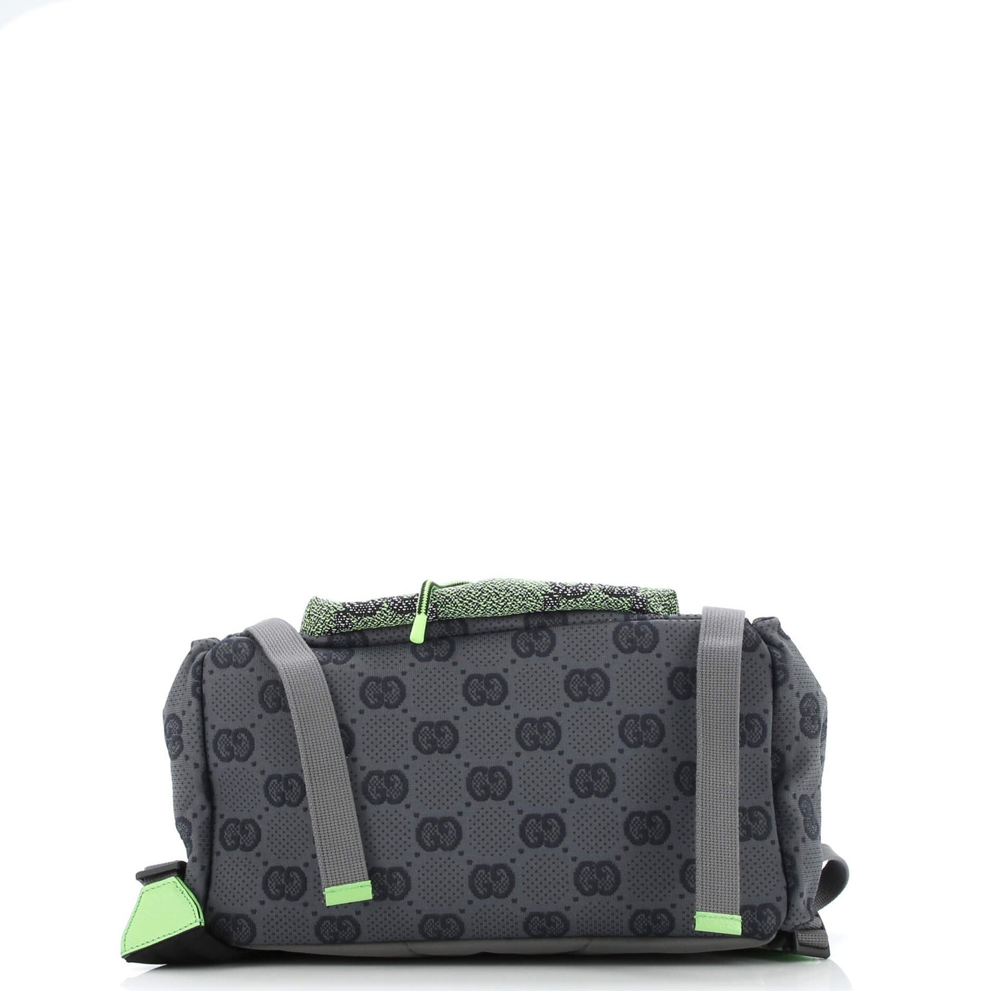 Gucci Panelled Double Buckle Backpack Gg Jacquard Nylon And Rubber Large