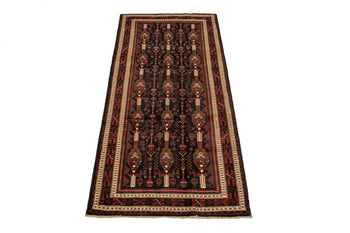 4'4X9'7 Ft Handmade Wool Vintage Tribal Style