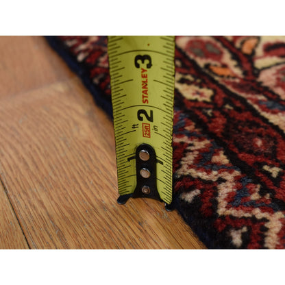 5'3"X11' Red New Zoroastrian Baktiarjoon Wool Hand Knotted Runner Rug