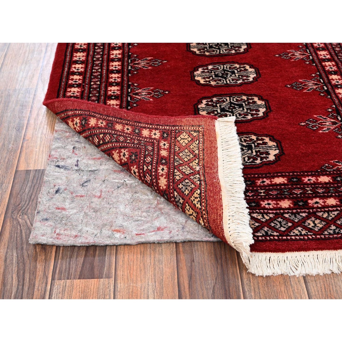 2'6"X8' Red Princess Bokara Tribal Medallions Rug Wool Hand Knotted Runner