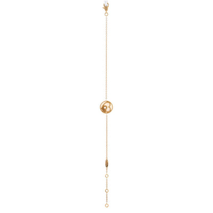 Christian Dior Rose Des Vents Heart Motif Bracelet 18K Yellow Gold With Diamond