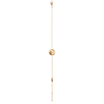 Christian Dior Rose Des Vents Heart Motif Bracelet 18K Yellow Gold With Diamond