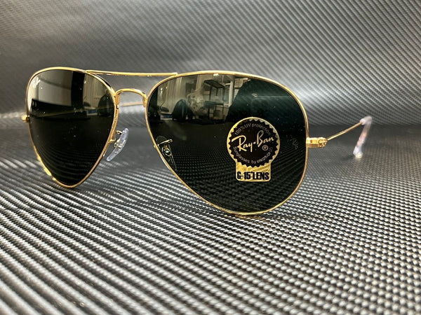 RAY BAN RB3025 001 Gold Aviator 62 mm Unisex Sunglasses