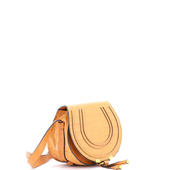 Chloe Marcie Crossbody Bag Crocodile Embossed Leather Mini