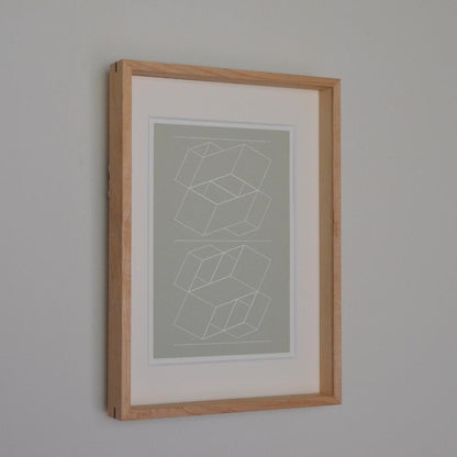 No FrameJosef Albers WEG IV from White Embossings on Gray Silkscreen Numbering
