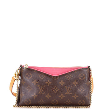 Louis Vuitton Pallas Clutch Monogram Canvas With Leather