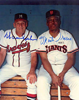 Spahn / Irvin Autographed Braves / Giants Baseball 8X10 Photo