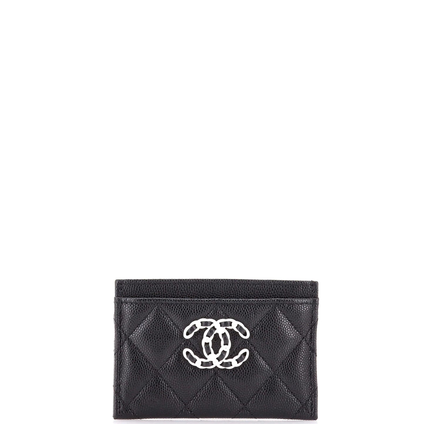 Chanel 19 Card Holder Quilted Caviar
