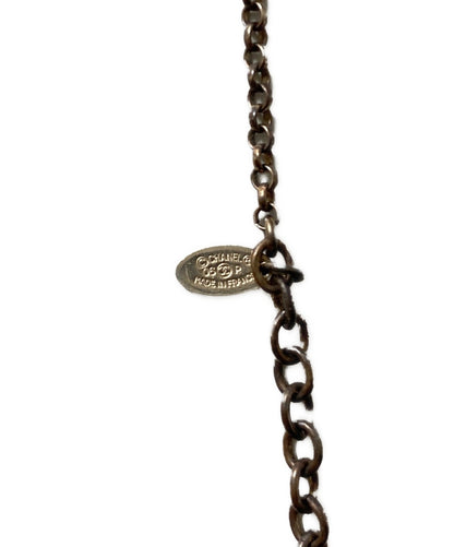 Chanel Logo Motif Glitter Resin Necklace