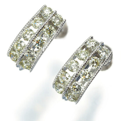 Yellow Diamond Milgrain Openwork Earrings 18K 750