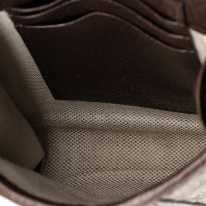 Gucci Ophidia Vertical Flap Crossbody Bag Gg Coated Canvas Mini