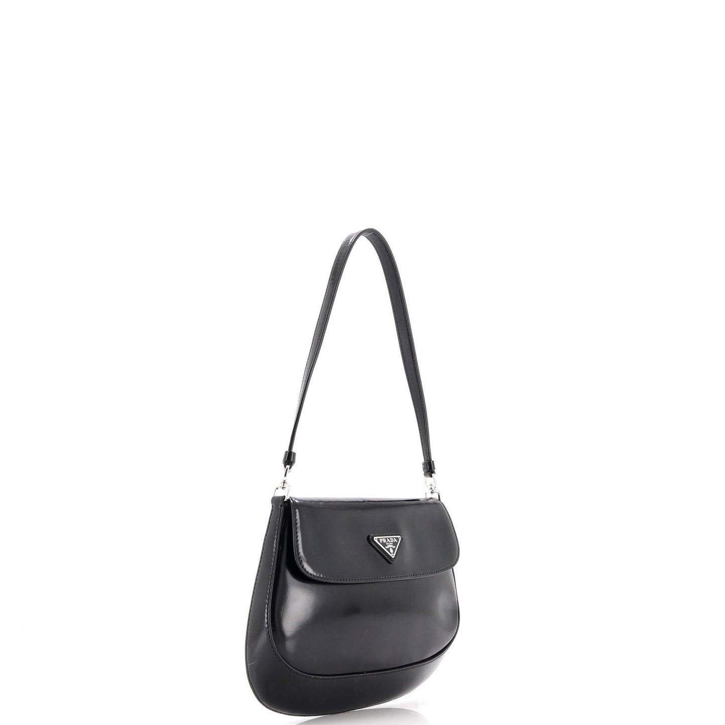 Prada Cleo Flap Shoulder Bag Spazzolato Leather Small