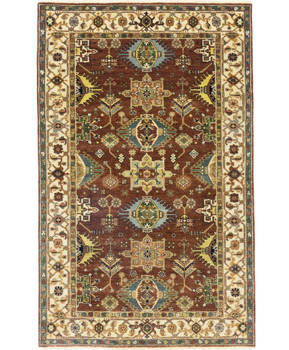 5X8 Ft Farmhouse Tribal Geometric Rug