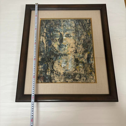 Kong Baiji (China) - Meditation Unique Oil Stick On Paper Original Painting