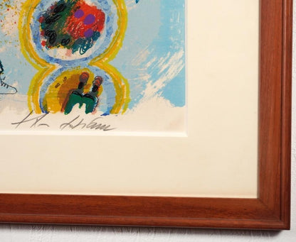 Theo Tobiasse - 'People Of Venice' Limited Edition Lithograph Signed Framed