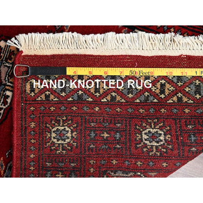 2'1"X3' Red Princess Bokara Tribal Medallions Rug Soft Wool Hand Knotted