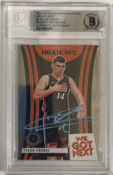 Tyler Herro Autographed 2019-20 Panini Hoops Premium Stock Rookie Card #8 (Becke