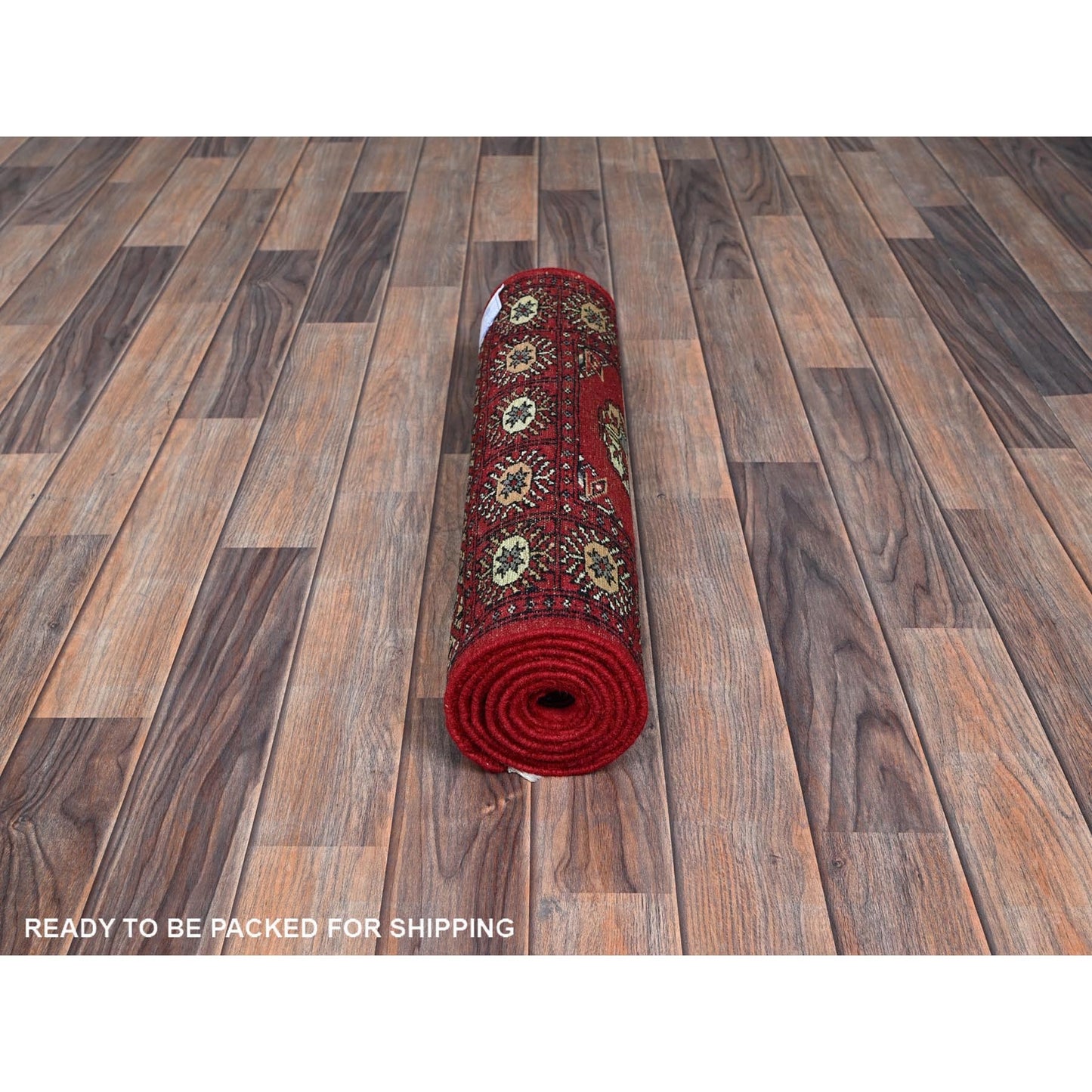 2'2"X5'10" Imperial Red Princess Bokara Soft Wool Hand Knotted Runner Rug
