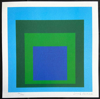 Josef Albers Lithograph Coa Numbered A Hand Signed O.P Cachet