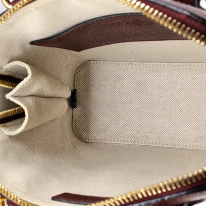 Gucci Horsebit 1955 Top Handle Bag Gg Canvas With Leather Mini