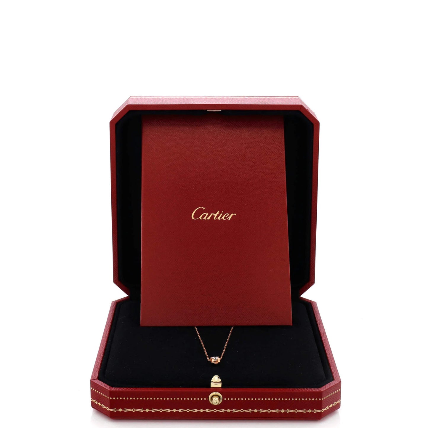 Cartier C De Cartier Necklace 18K Rose Gold And Diamond 0.20-0.29Ct