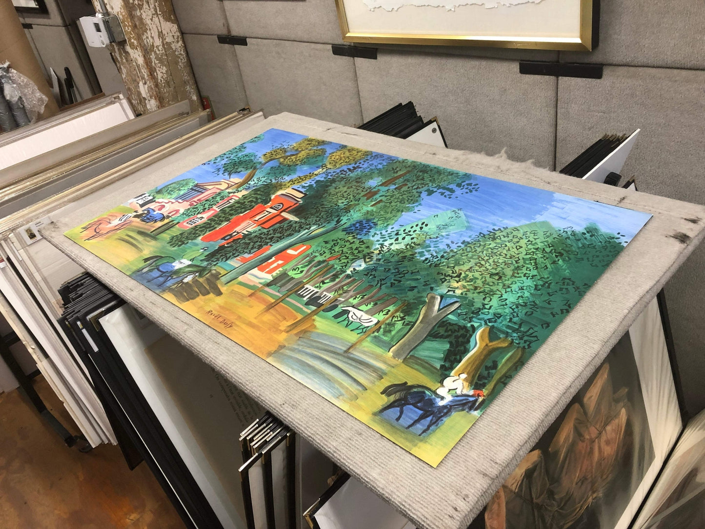 Raoul Dufy Paddock-Deauville " Lithograph Impressionism Multicolo