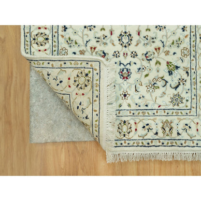 2'8"X21'8" Cloud Nine White Nain Wool 250 Kpsi Hand Knotted Xl Runner Rug