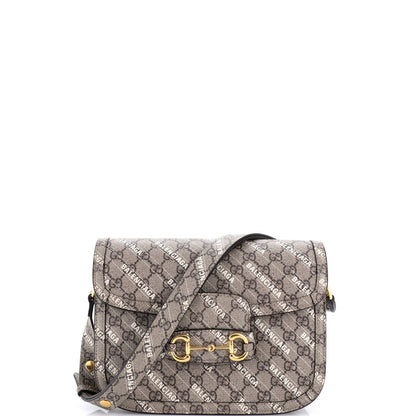 Gucci X Balenciaga The Hacker Project Horsebit 1955 Shoulder Bag Gg Coated