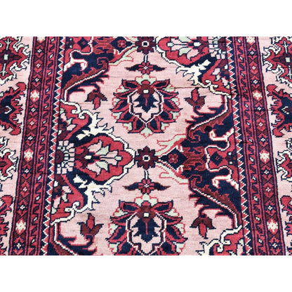 3'X19' Pink Afghan Khamyab Shiny Wool Hand Knotted Xl Runner Rug
