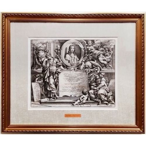 1674 Engraving Raphael Frontispiece - Pietro Aquila after Carlo Maratta